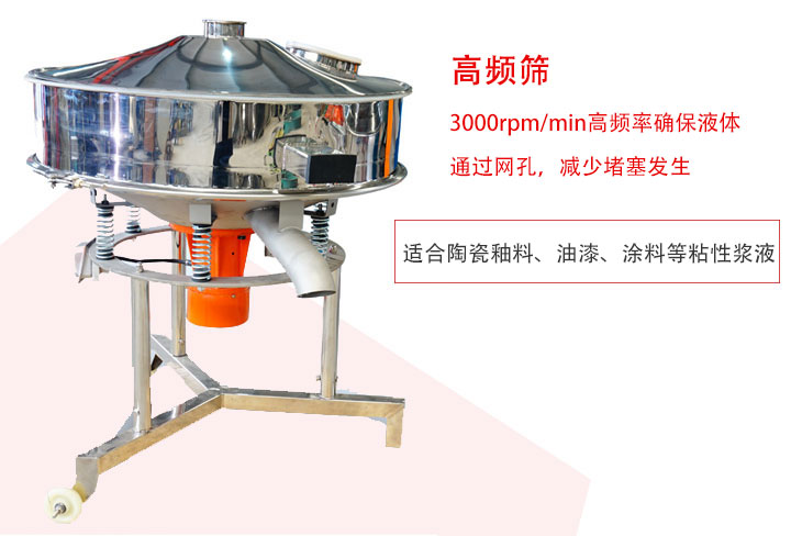 該產(chǎn)品是針對(duì)漿液過濾設(shè)計(jì)的一種高頻篩分機(jī)。